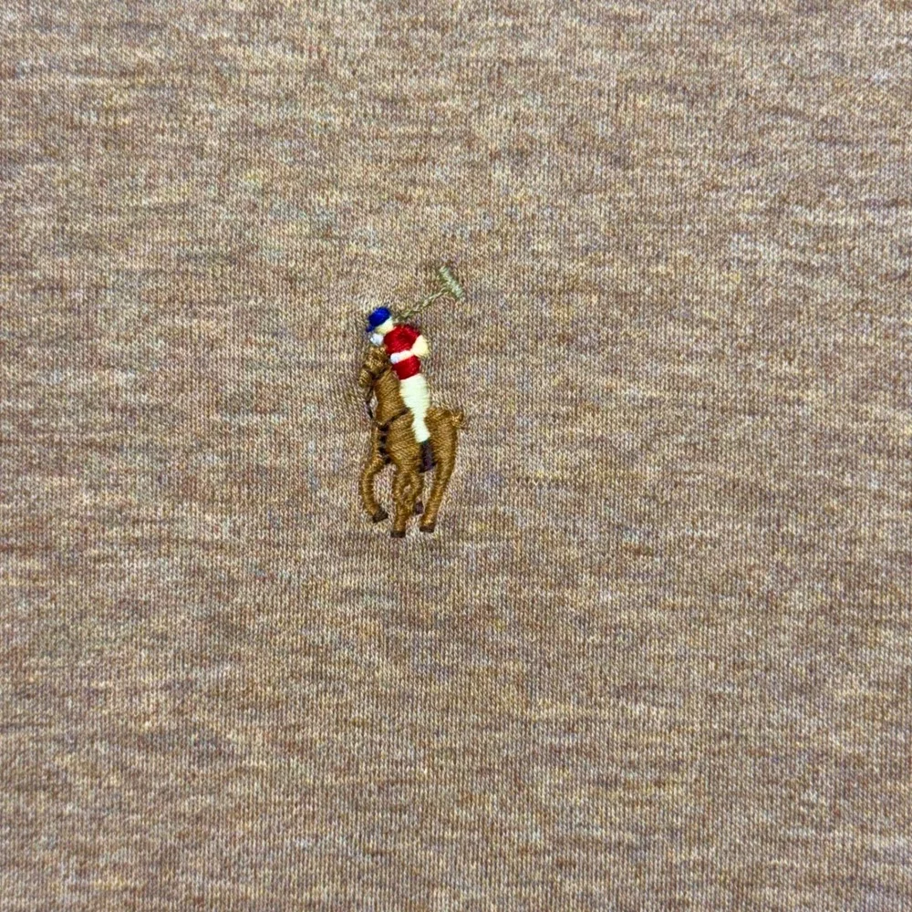 Polo Ralph Lauren Classic Fit Polo‎ Mens XL Tan Long Sleeve Flesh Pony Preppy